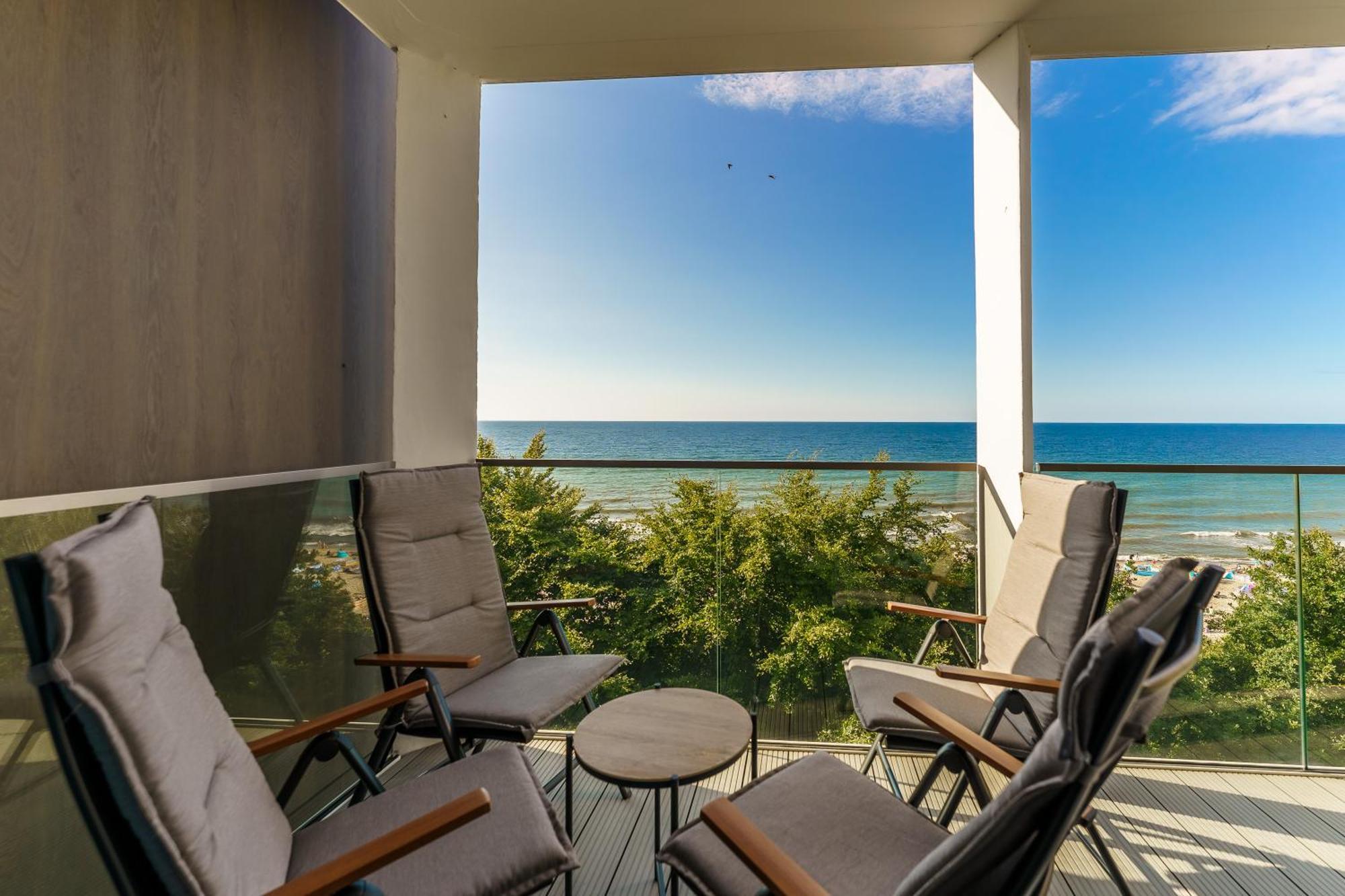 Apartament Kapitanski Z Widokiem Na Morze 4 Pietro - By Perlowa Przystan Rent Sianozety Εξωτερικό φωτογραφία